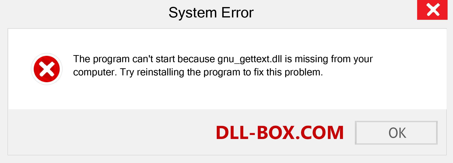  gnu_gettext.dll file is missing?. Download for Windows 7, 8, 10 - Fix  gnu_gettext dll Missing Error on Windows, photos, images